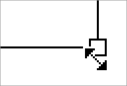 Handle at corner of a Dynamic text field